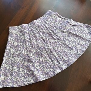 Forever 21 Purple A-line Floral short Skirt purple size medium NWT